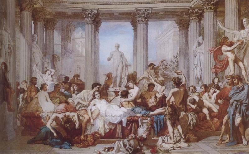 Thomas Couture The Romans of the Decadence Sweden oil painting art
